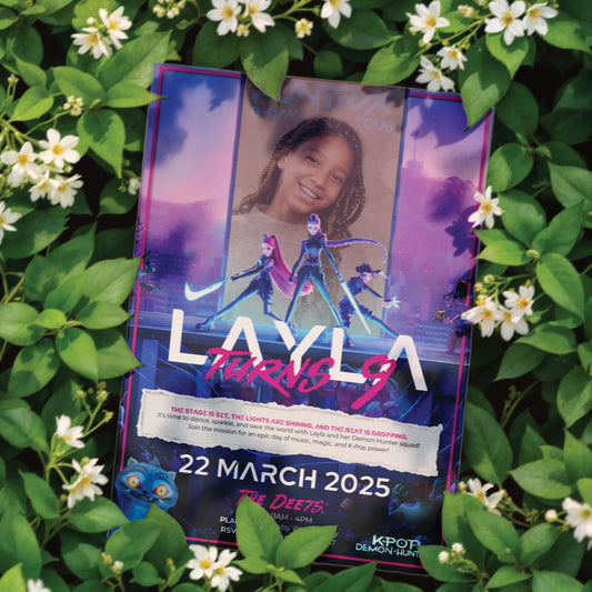 Canva Templates | K-POP Demon Hunters Birthday Invitation